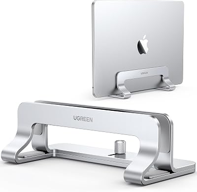 UGREEN Vertical Laptop Stand Aluminum Desk Holder for MacBook Air Pro 15.6"