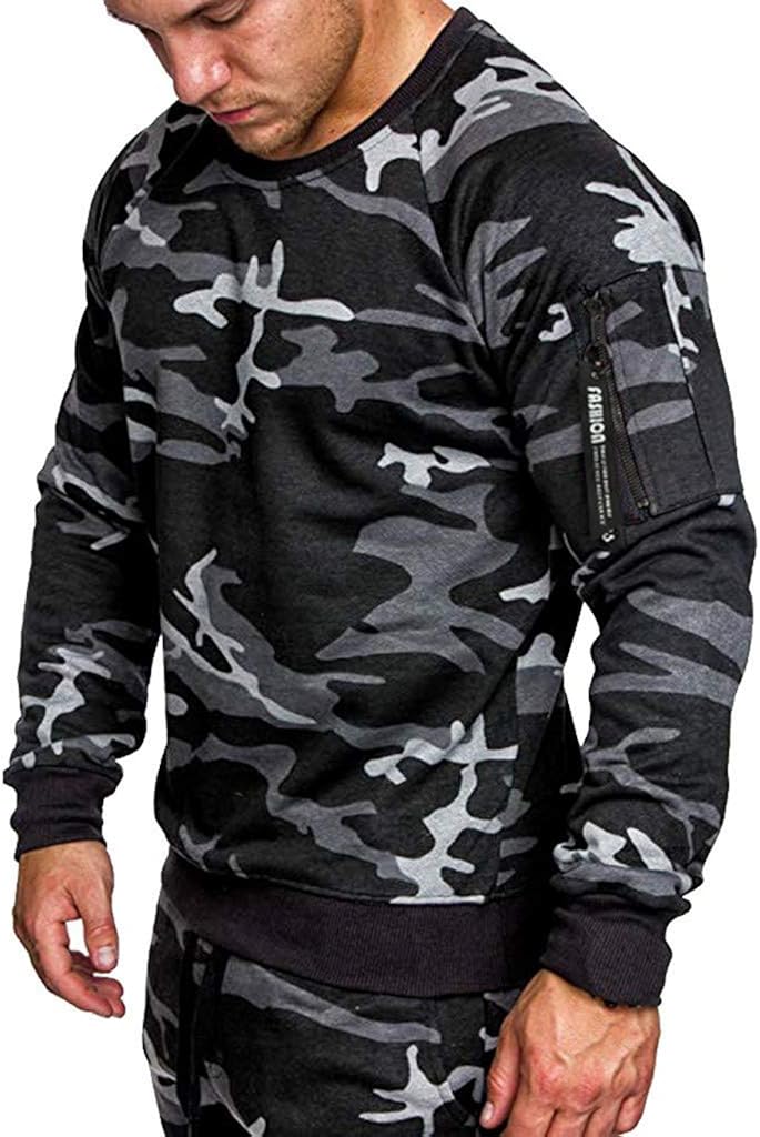 mens camo crewneck sweatshirt