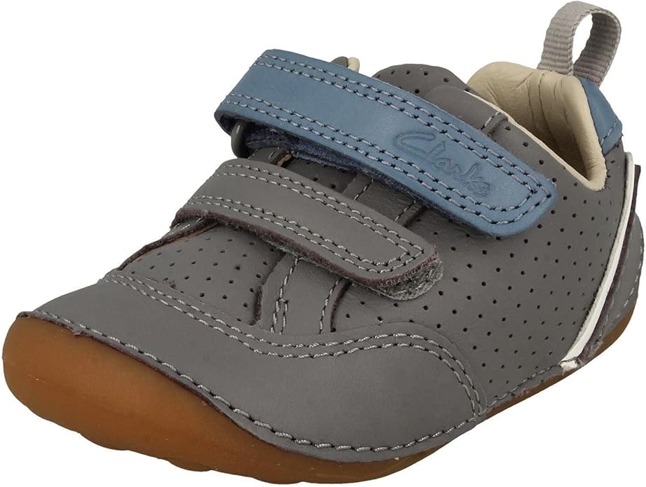 Clarks Tiny Sky Toddler Grey Leather Childrens Pre Walker Clarks Tiny Sky Toddler Grey Leather Childrens Pre Walker