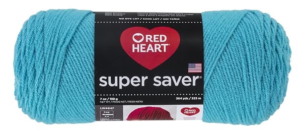 RED HEART SUPER SAVER YARN, TURQUA