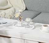 Luxspire White Marble Resin Vanity Tray Oval Storage Organizer 9.84in view 5