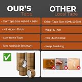 Stick Well Heavy Duty Packing Tape Brown 12 Rolls 48mm x 66m Low Noise view 4