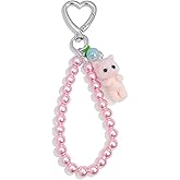 Nalefow Cute Pink Keychain,Fuzzy Cat Keychain Aesthetic Y2K KeychainStylish KeychainsAccessories
