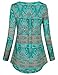 SeSe Code Flared Hem A Line Loose Fitting Babydoll Simple Weekend Style Tunic Women Tops Fall Holiday Green Floral