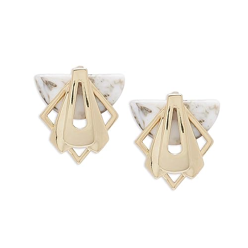 Women's Brass Bauhaus Earring (Multicolour)