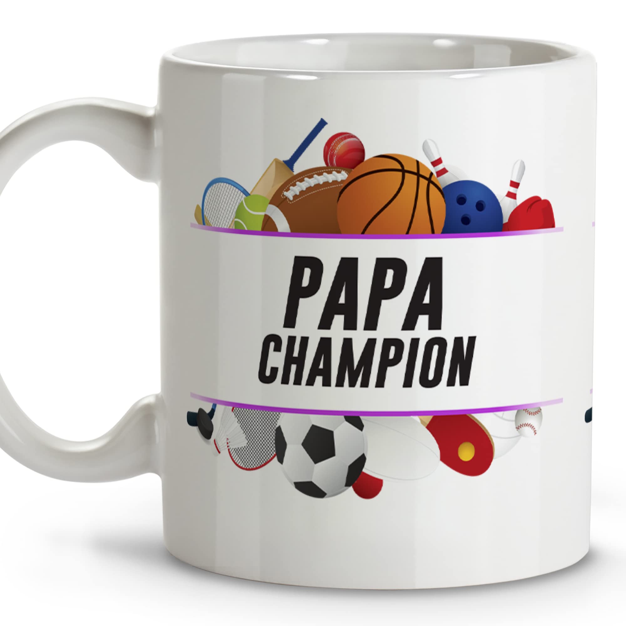 Super Papa Mug for Father's Day Original Breakfast Cups Ceramic Mug 330 ml Gifts with Phrases Papa Champion