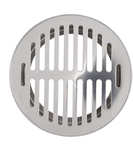 Grille De Vidange De Douche Carrée 10x10cm En Inox - Design à Visser Pour Tuyaux De 10.2 à 35.6cm - Couleurs Or/argent/noir