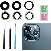 3pcs/Set Sapphire Rear Back Camera Glass Lens Replacement for iPhone 12 Pro Max with Pre-Installed Adhesive and Repair Tool kit Set