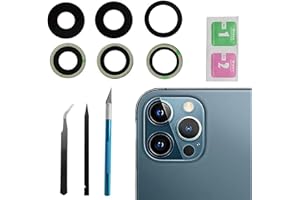 DOGXIONG 3pcs/Set Sapphire Rear Back Camera Glass Lens Replacement for iPhone 12 Pro Max with Pre-Installed Adhesive and Repair Tool kit Set