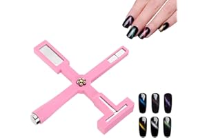 Qianyu Nail Magnet 5 in 1 Multi Function Manicure Cat Magnet Eye Pen with Silicone Protective Case Manicare Magnet Stick Nail Art Design Tools for DIY Nail Salon Studio Home