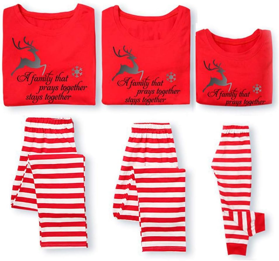 Family Matching Pajamas Christmas Pyjamas Set Dad Mom Kid Homewear Nightwear