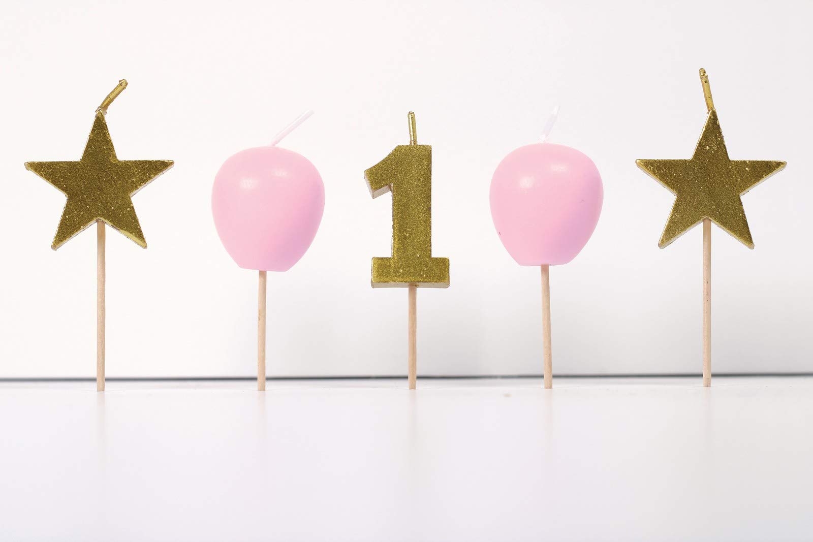 Smiling Faces Birthday Candles for Cake Topper Decoration Design Animals Pirate Football 1 30 40 50 21 Number Candle Easy Use Perfect for Parties Special Occasions – 1st Birthday Girl