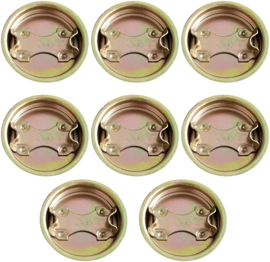 iplusmile 8pcs Steel Drum Bung Plugs Caps for 55 Gallon Barrels Plated Coated