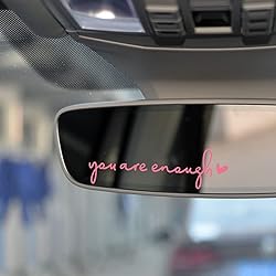 3 x You Are Enough Rearview Mirror Decal, Vanity