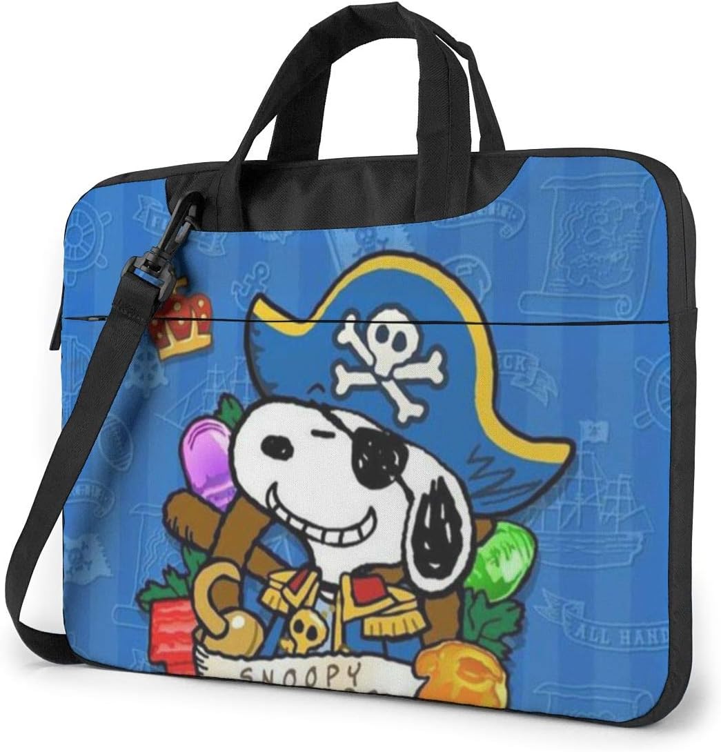 Pirate Snoopy Laptop Bag Business Briefcase for Men Women, Shoulder Messenger Laptop Sleeve Case Carrying Bag- 15.6 Inch