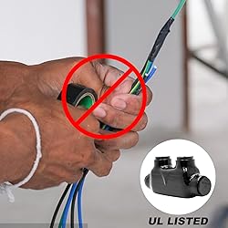 Black Insulated in-Line Splice Alumiconn Connector
