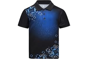 SECOOD Boys Short Sleeve Pique Polo Shirts Summer Casual Uniform Funny Sport Tops for 6-16 Years