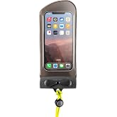 Aquapac Waterproof Phone Case, Mini, Grey | iPhone and Android, Made in The UK, Hiking, Mountain Biking, Running Accessory, Floating, IPX8 certified to 30 ft deep.