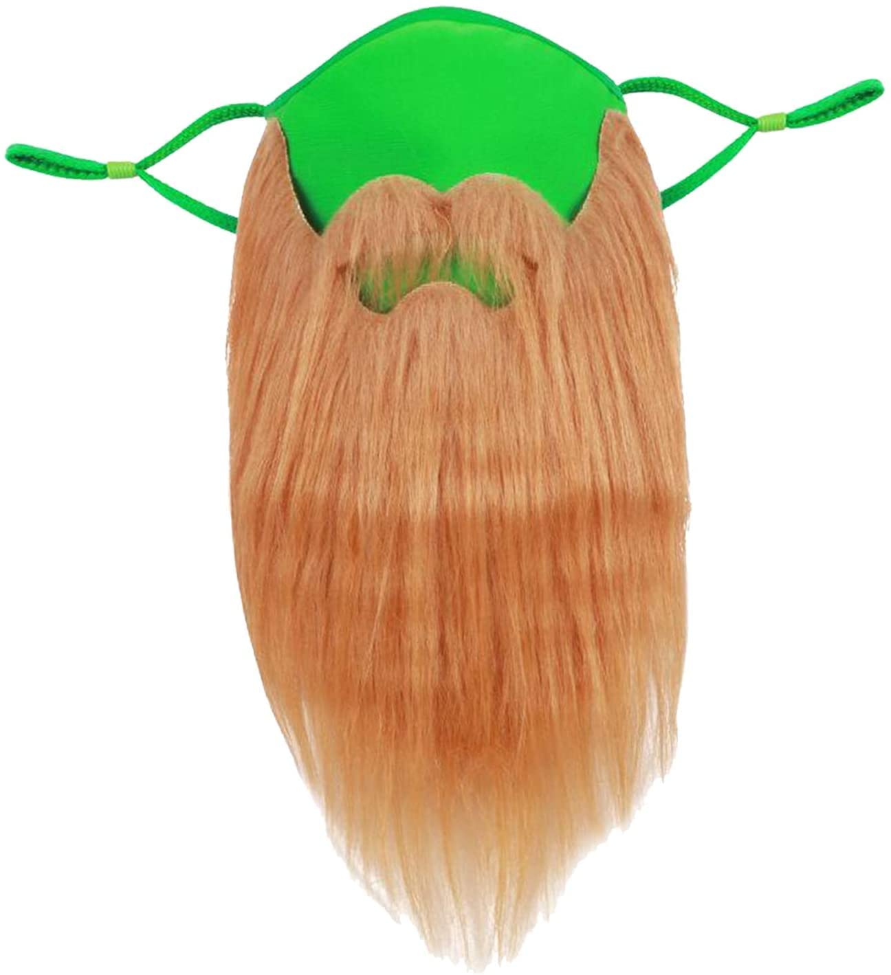 Joylern Fake Beard Leprechaun Beard Fake Mustache for St Patricks Day Costume Accessory Irish Party Supplies - Brown