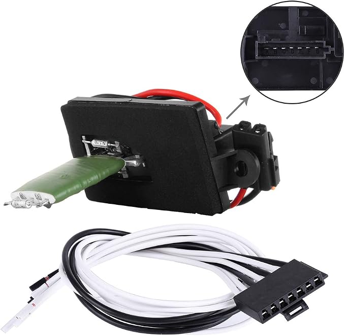 LUJUNTEC HVAC Heater Blower Motor Resistor With Harness Fan