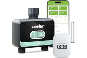 RainPoint 2 Zone WiFi Water Timer with Gateway(Blue)