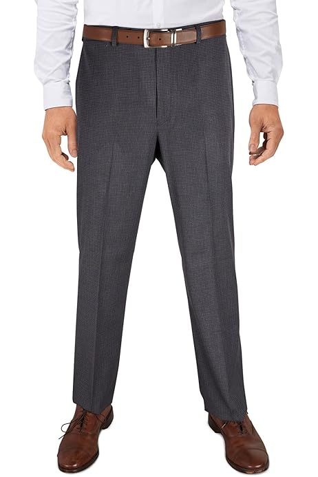 ralph lauren navy plaid ultraflex dress pants