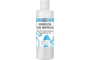 FansArriche Airbrush Flow Improver, 250 ml (8.45 oz) Bottle for Acrylic Airbrush Paints, Reduce Clogs and Improve Acrylic Paint Flows