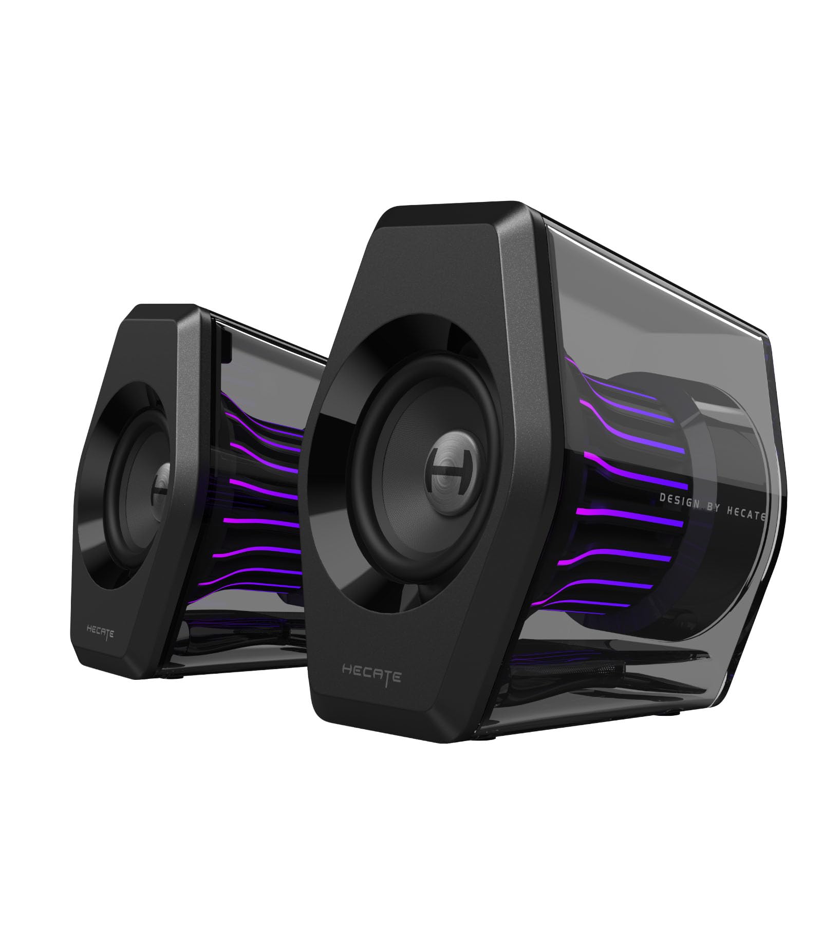 Photo 1 of Edifier G2000 Pro 2.0 RGB Gaming Speakers with 64W Peak Power, Virtual 7.1 Surround Sound, 270° TempoFlow Light Sync, Bluetooth 5.4/USB-C/AUX for PC, PS5, Game Console (Black)