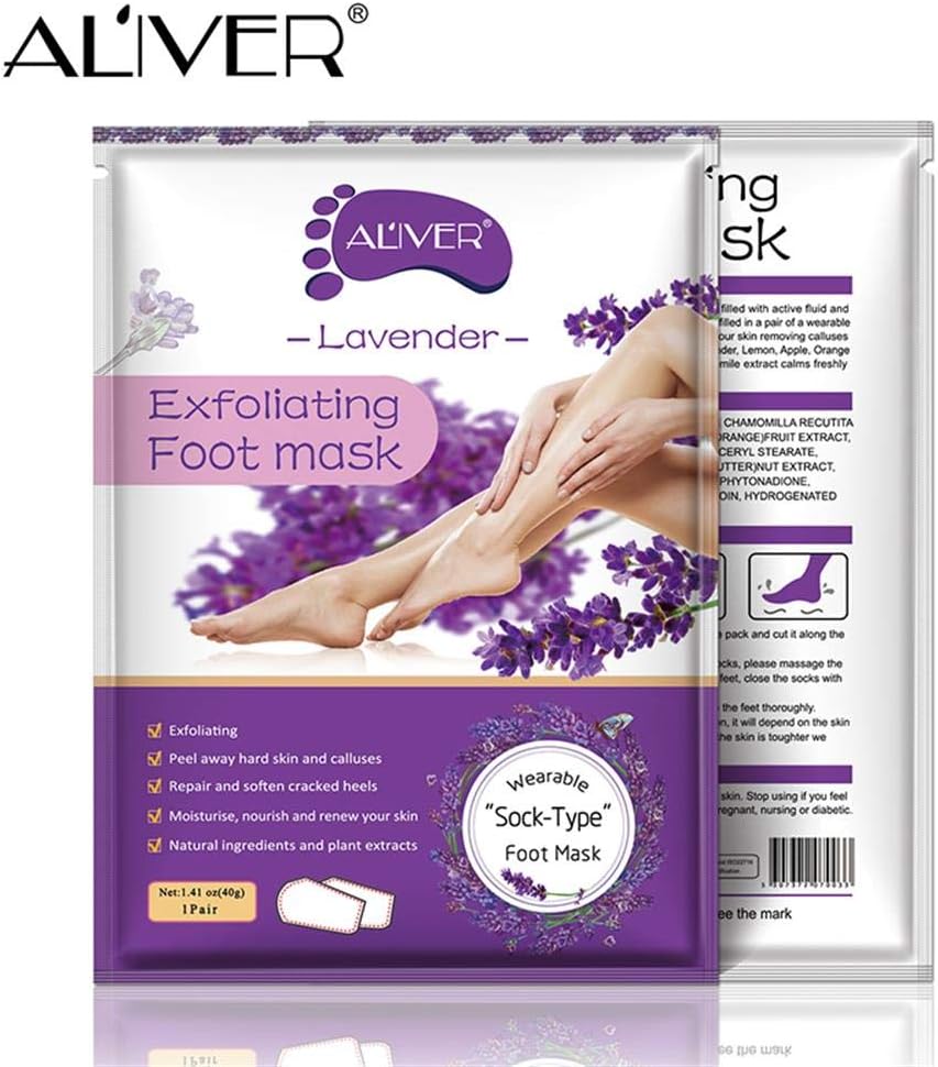 Dingcaiyi 3 Pairs / 5 Pairs Of Foot Exfoliating Mask, Natural Foot Exfoliation, Removal Of Calluses And Dead Skin Cells, 8 Aroma Foot Masks For Men And Women's Foot Protection(3pcsF)