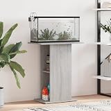 vidaXL Engineered Wood Aquarium Stand Sonoma Grey with Storage view 2