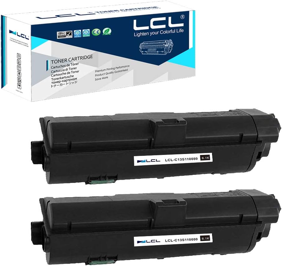 LCL Compatible Toner Cartridge C13S110080 C13S110079 C13S110078 6100 pages (2Black) Replacement for AL-M320DN AL-M310DN AL-M220DN
