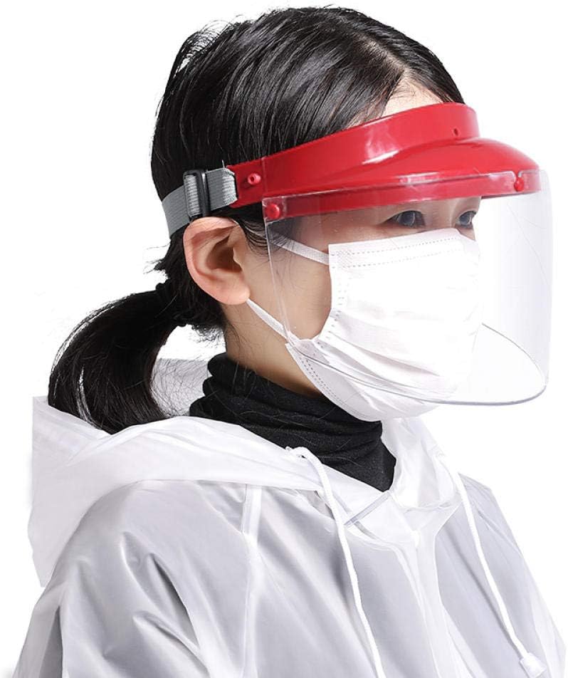 Protective mask anti-fog saliva transparent full mask anti-cooking oil spray artifact full face cover raincoat set.