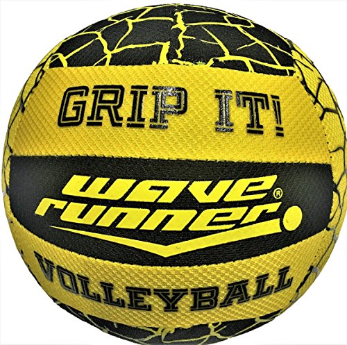 Wave Runner Grip It Waterproof Volleyballl Size 9.25 inches Hydro With "Sure Grip Technology" Let's Play Volleyball in the Water! Bulk available (Yellow)