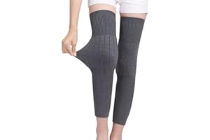 Self-Heating Knee Pads for Men and Women, Knee Brace Elastic Cotton Leg Warmers Thin Sleeves for Sports Daily(Gray,X-Large)