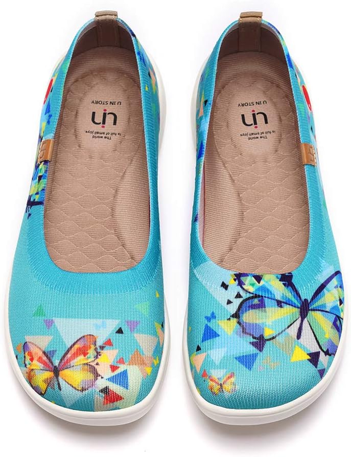 UIN Women�s Ballet Flats Cute Casual Fancy Knit Art