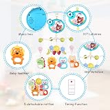 Aolso Baby Crib Toy Mobile with Music Lights Remote Timing 20 30 40 50 min Blue view 5