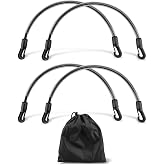 FurnyQuaint Stretch Horse Rug Tail Strap Adjustable Elastic 16in 4PCS | Double Ended Clips, Elastic Horse Blanket Straps, 16inch, 4PCS