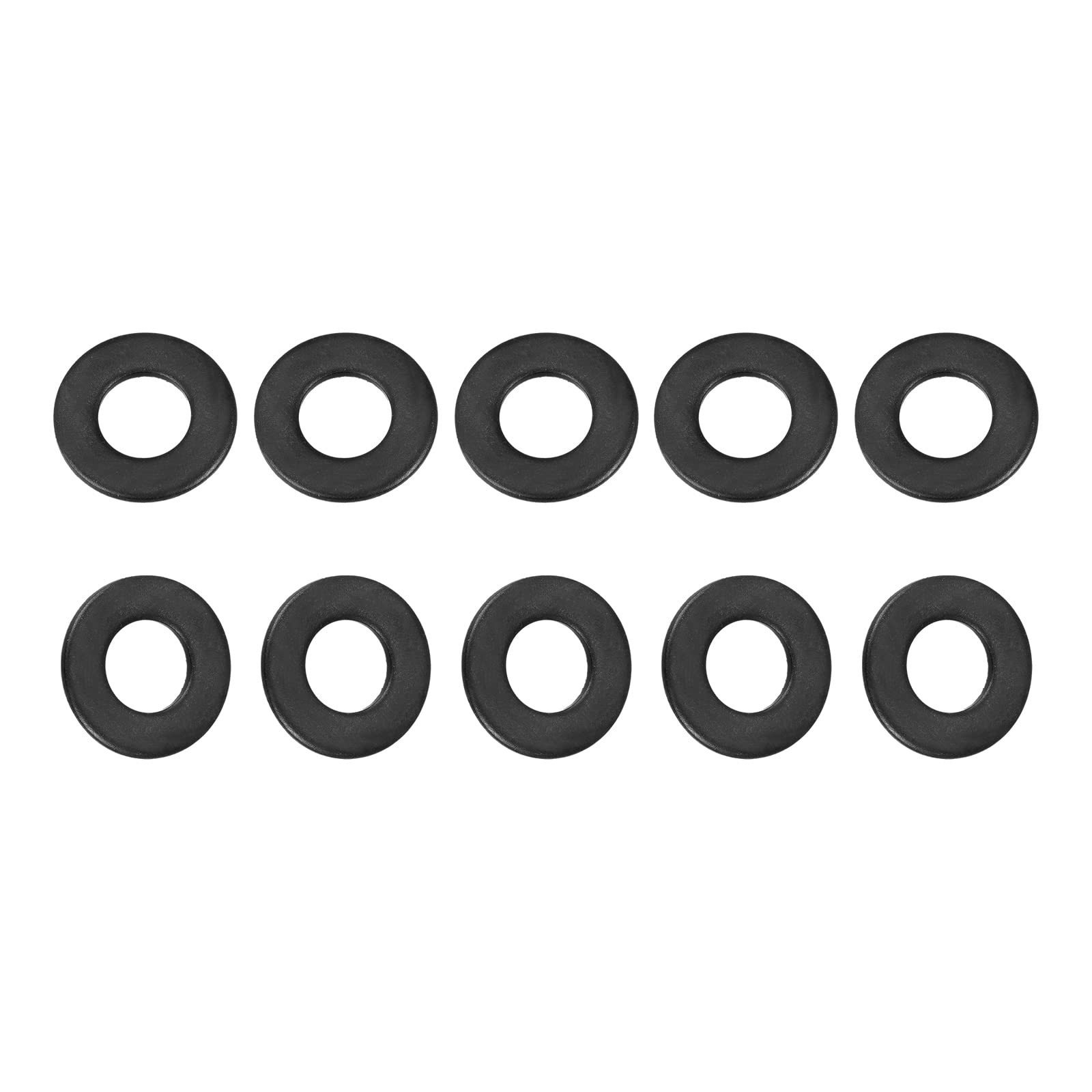 DTGN 8mmx17mmx1.5mm(IDxODxT) Alloy Steel Flat Washers - 100Pack - Good for Industrial Machinery - Flat Ring Gaskets - Black