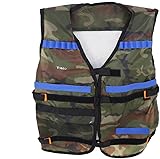 Kid&rsquo;s Elite Tactical Vest with a Pocket for Nerf N-strike Elite Series, Perfect for Adults(Less than 60 kg), Not Including Foam Darts (Camouflage)