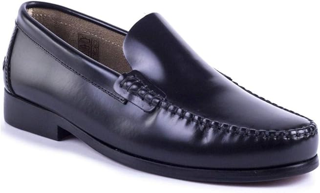 Castellanos de Piel Cosido Artesano Color Negro : Amazon.es: Zapatos y