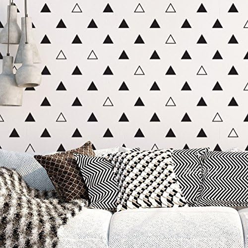 Peel &amp; Stick Triangle Wall Vinyl Sticker Decal Pattern Decor (2.5" Set of 60)