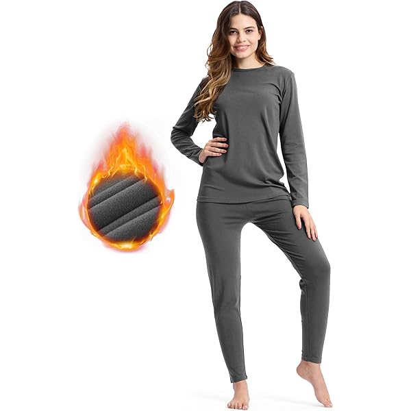 Nofaner Pyjama Femme, Ensembles De Pyjama Femme Hiver Coton Manches Longues Doux Confortable Chaud 2 Pièces Vêtement D'Intérieur