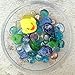 Bilipala Decorative Glass Gems Flat Bottom Fish Marbles For Vases Filler, Table Scatter, Aquarium Decorations, 1 Pound