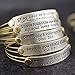 Sweet Romance Engraved Bible Verse Inspirational Faith Religious Bar Bangle Bracelets, 12 Messages Available