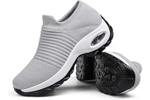 SLOW MAN Women's Walking Shoes Sock Sneakers - Mesh Slip On Air Cushion Lady Girls Modern Jazz Dance Easy Shoes Platform Loafers