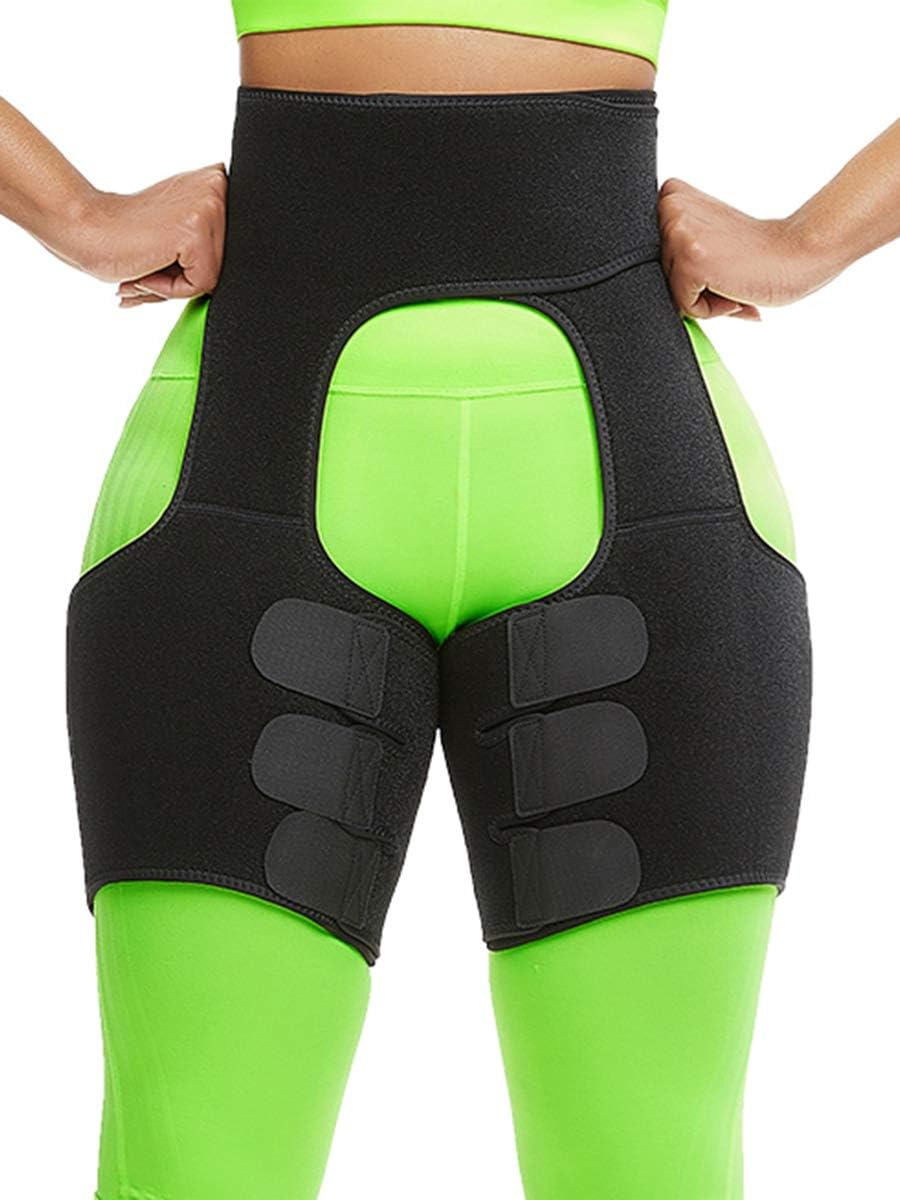 Ssquat Body Sweat Band Waist Trainer - Thigh Trimmers - Butt Lifter Shapewear and Hips Belt for Women and Men Estimated 2-3 Days Receive (Black, XL)