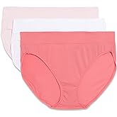 Warner's Women's Blissful Benefits Dig-Free Comfort Waistband Microfiber Hi-Cut 3-Pack 5138w