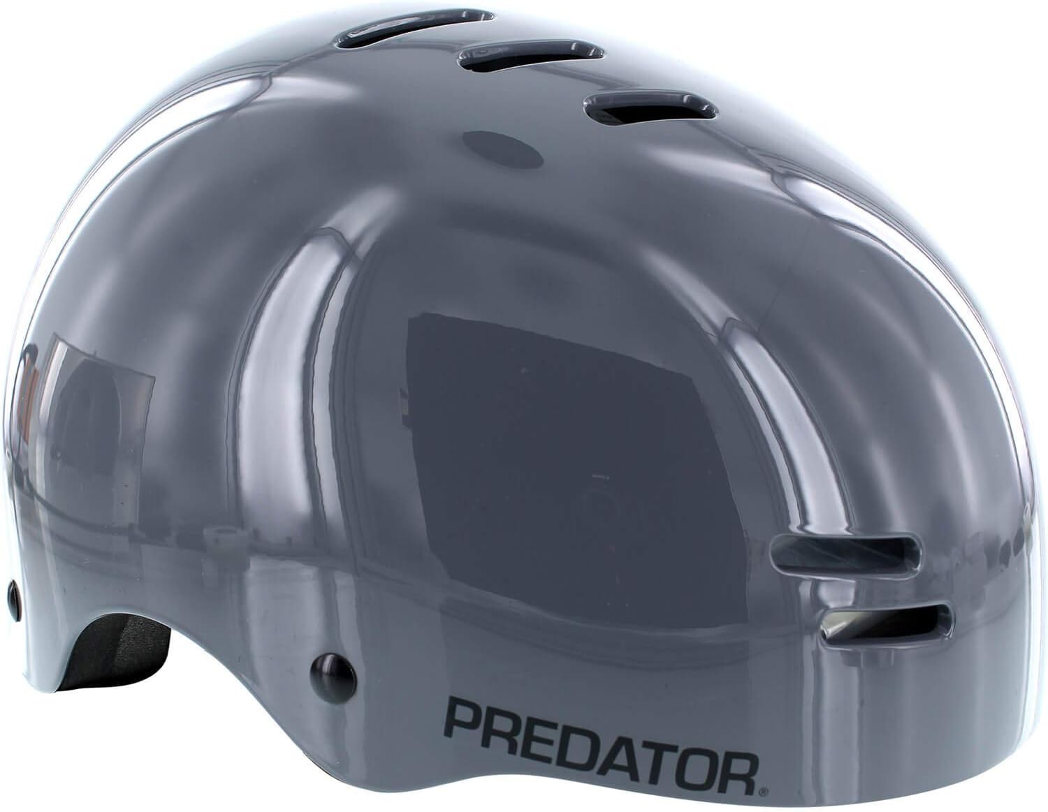 Predator Helmets Sk8 Gloss Grey Skateboard Helmet - Medium / Large