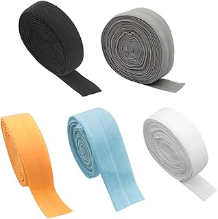 F Fityle 5X 10m Schrägband elastisches Band Falzband Falzgummi, 20mm, Einfaßband Gummi nähen