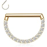 Nose Ring Straight Rod Septum Jewelry 16G & 18G - Daith, Conch, Tragus & Helix Piercing Jewelry - Surgical Steel